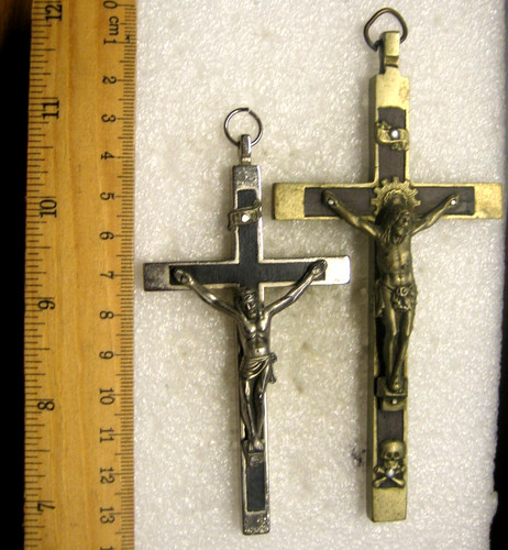 Antique catholic crucifix - antique,