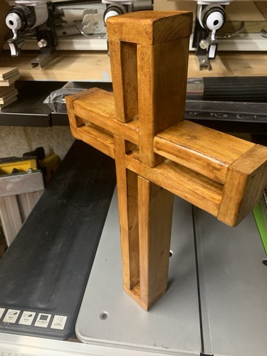 Handmade wooden infinity cross - handmade,