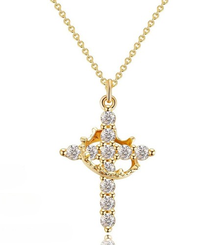 Collana con croce oro - croce, in