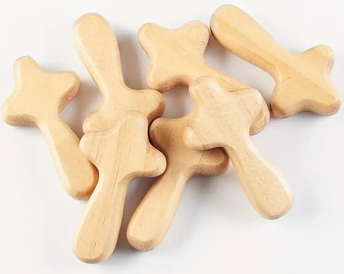 Three wooden holding cross - holding,