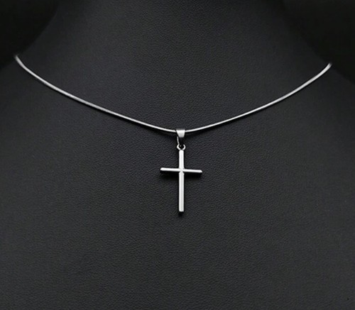 Collana con ciondolo croce - , in