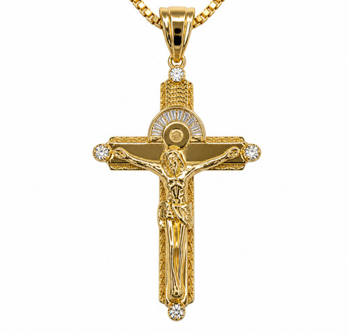 Ciondolo croce crocifisso oro