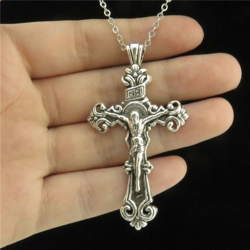 Collana crocifisso cattolico - collana,