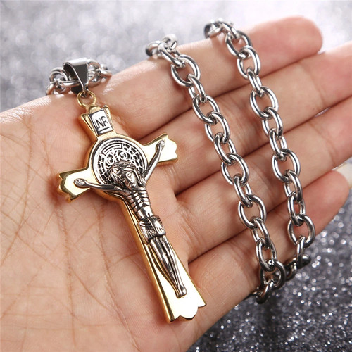 Collana acciaio inox - acciaio, con