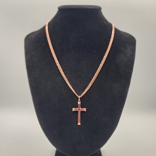 Collana croce rame massiccio