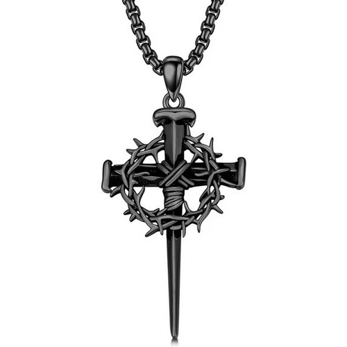 Collana con ciondolo corona - , di