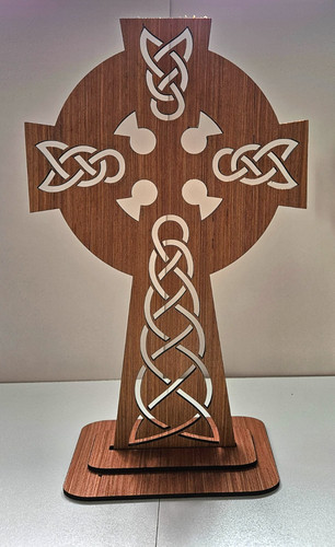 Freestanding wooden celtic - wooden,