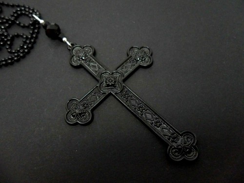 Collana catena sfera nera - catena,