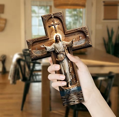 Croce gesù cristo legno - croce,