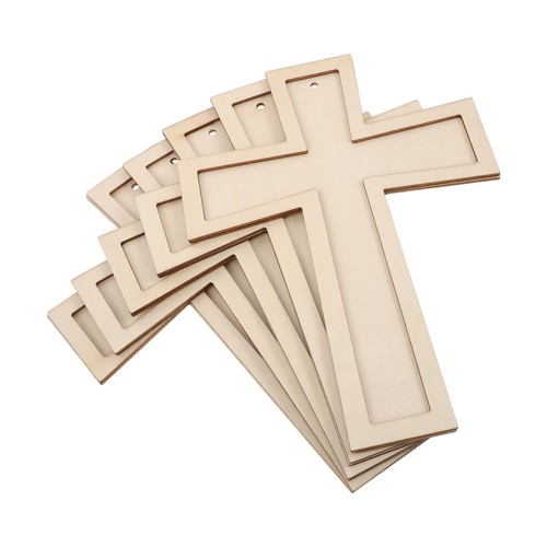 5pz croci legno - in, intagliato